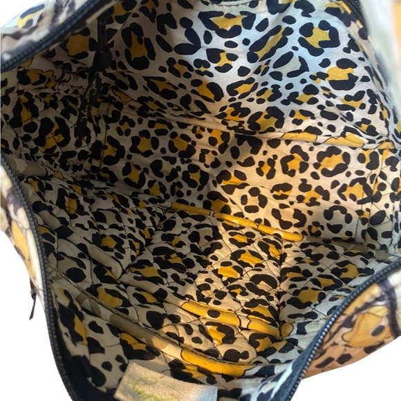 Vera Bradley Crossbody Bag Go Wild Black Yellow Floral Medium - Picture 7 of 7